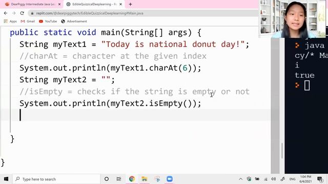 DearPiggy's Intermediate Java - More String Methods смотреть онлайн