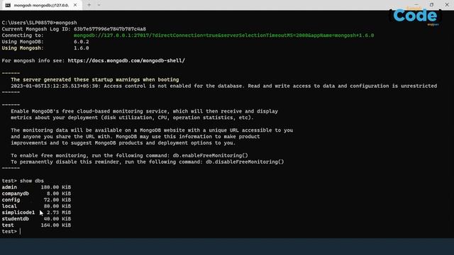 MongoDB Authentication Commands | Authentication in MongoDB | MongoDB for Beginners | SimpliCode смотреть онлайн