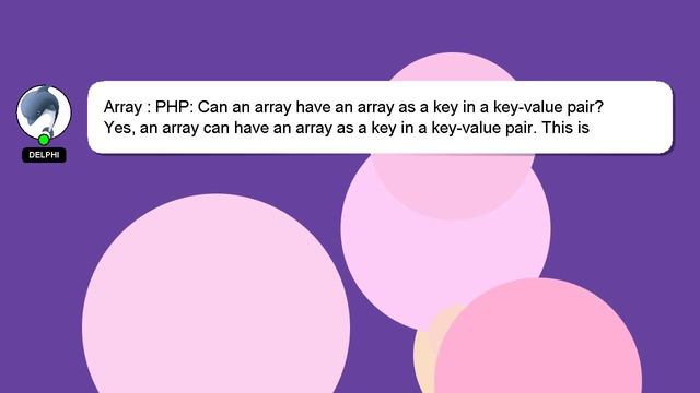 Array : PHP: Can an array have an array as a key in a key-value pair? смотреть онлайн