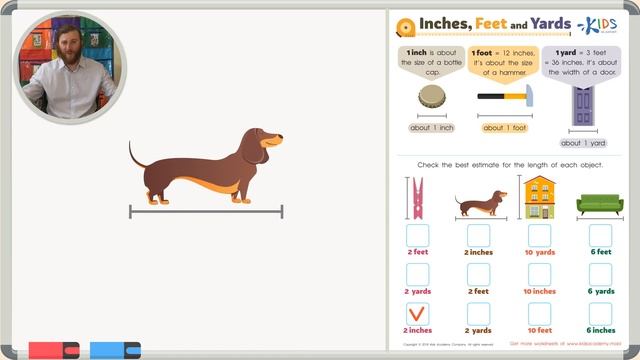 Inches, Feet and Yards - Estimating Length | Measurement for Kids | 2nd Grade Math смотреть онлайн