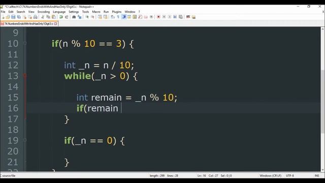 numbers ends with and has only 1 digit 3 in c смотреть онлайн