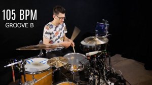 Funk drum loop 105 BPM // The Hybrid Drummer