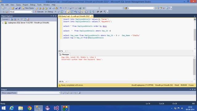 3 SQL Server Tutorial HindiSelect,Alter,Drop,Truncate HD смотреть онлайн