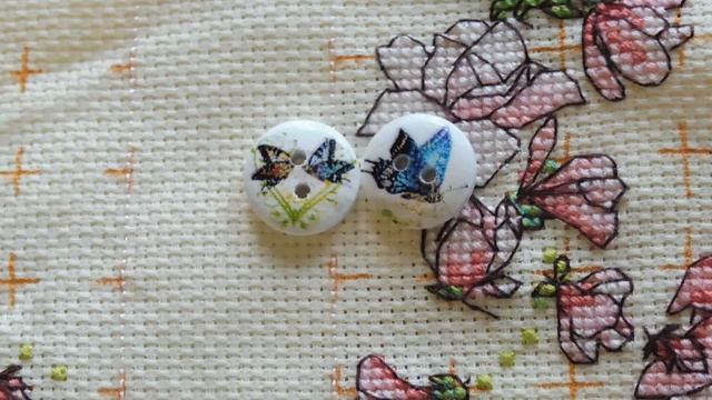 Вышивка крестиком.Бискорню "Магнолии" смотреть онлайн