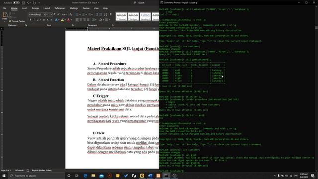 Praktikum SQL Lanjut (Stored procedure,function,Trigger,View) смотреть онлайн