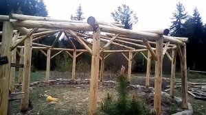 Баня из глиночурки. Каркас.