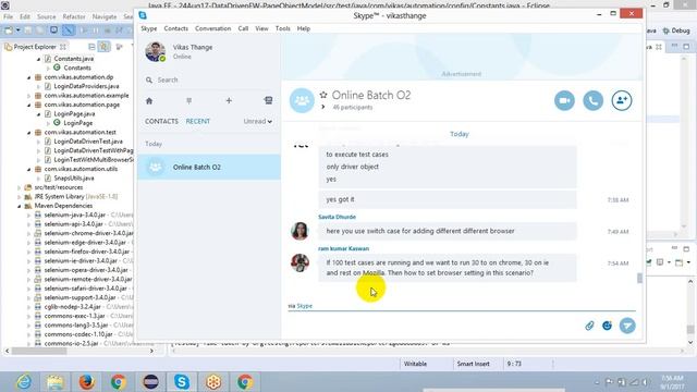 Online Batch 2 Day 15 Selenium WebDriver Data Driven Framework Page Object Model + Multi Browse смотреть онлайн