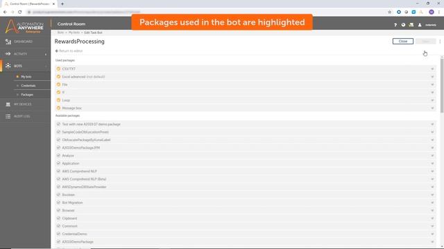 How to Update a Package | Automation Anywhere Enterprise A2019 смотреть онлайн