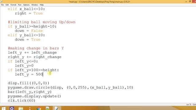 Ping Pong Ball Game:Limiting Bar Boundary| Games in Python| Pygame Series for Beginners thecodepand смотреть онлайн