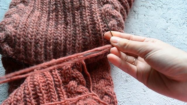 Снуд английской резинкой с двусторонней косой смотреть онлайн