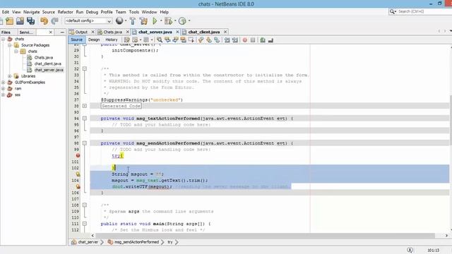 chat application using java sockets (with GUI) смотреть онлайн