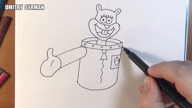 How to draw Sandy Cheeks from Spongebob, Как нарисовать Сэнди Чикс смотреть онлайн