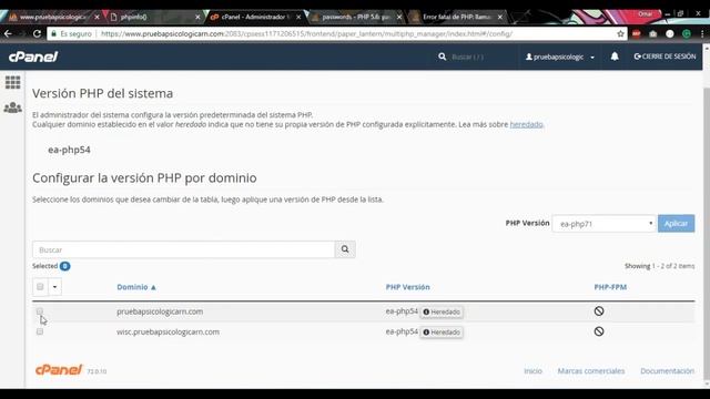 Cambiar versión de PHP en un Hosting смотреть онлайн