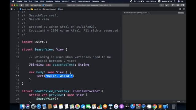 Send value from one view to another - Swift UI смотреть онлайн