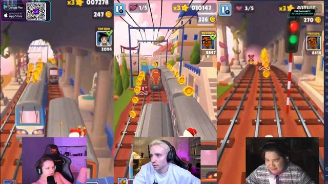 ТУРНИР ПО SUBWAY SURF - Follentass, MuhanJan, Vataris