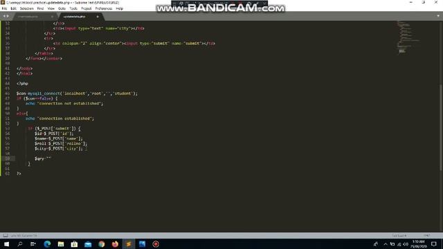 How to update data in database (MySQL XAMPP) using php in urdu/hindi tutorial смотреть онлайн