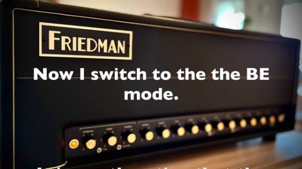 Friedman BE 100 Deluxe High Gain settings