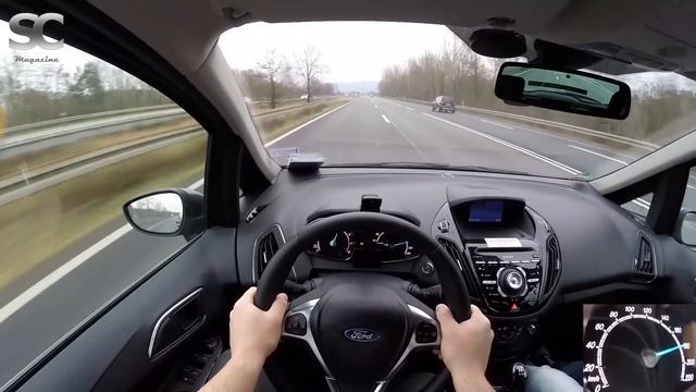 Ford B-MAX 1.0 EcoBoost (2015) on German Autobahn - POV Top Speed Drive смотреть онлайн