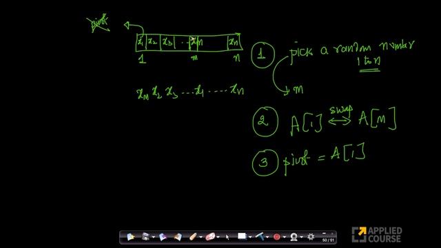 Randomized quick sort and amortized analysis | Quick Sort | Appliedcourse смотреть онлайн