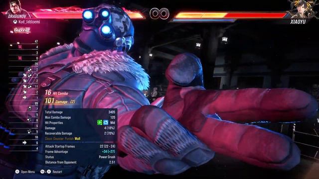 Tekken 8 Dragunov Triple Wall Break Max damage Staple. смотреть онлайн