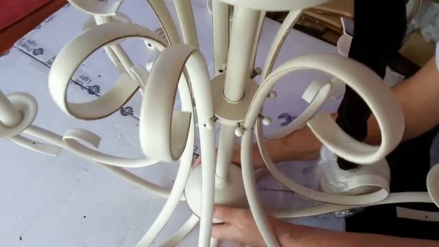 Как собирать люстру Классика 8 ламп 8 плафонов абажур своими руками смотреть онлайн