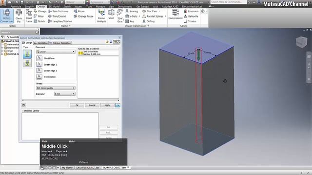 Inventor How To Add Bolt In Assembly смотреть онлайн