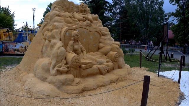Челябинск , сад им Пушкина, 3 июня открытие Фестиваля песочных скульптур - 2022. смотреть онлайн
