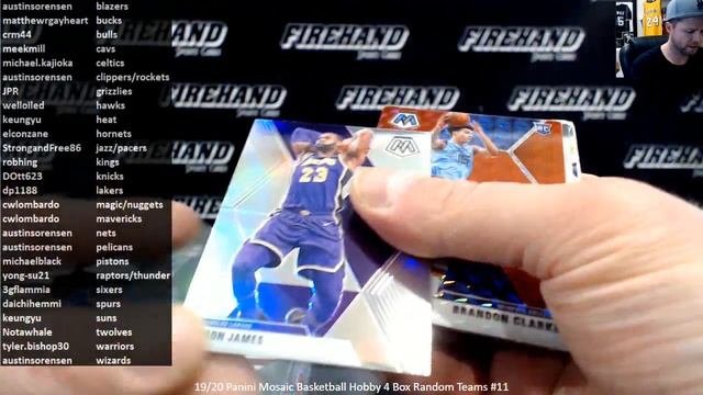 19/20 Panini Mosaic Basketball Hobby 4 Box Random Teams #11 ~ 6/20/20 смотреть онлайн