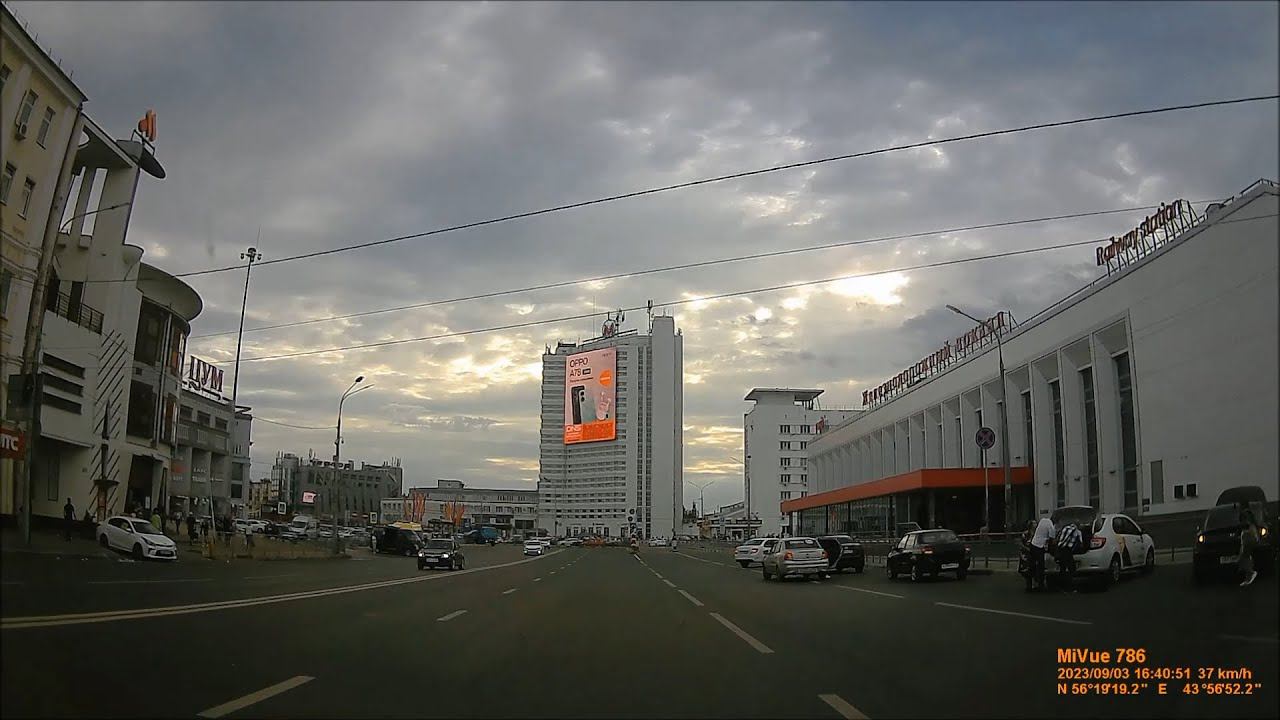 Нижний Новгород.Улица Крупской - площадь Революции - Украинская улица - улица Дружбы - Снежная улица смотреть онлайн