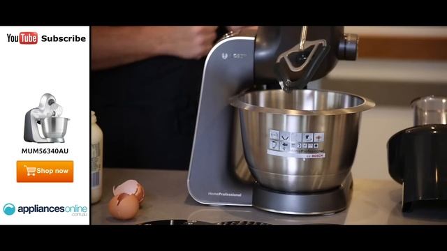 Create an easy cake mix using the Bosch MUM56340AU MUM5 900W Food Mixer - Appliances Online смотреть онлайн