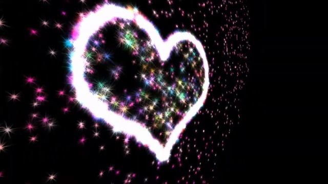 Футаж для видео монтажа - сердце с блестками на черном фоне| Бесплатные футажи для монтажа смотреть онлайн