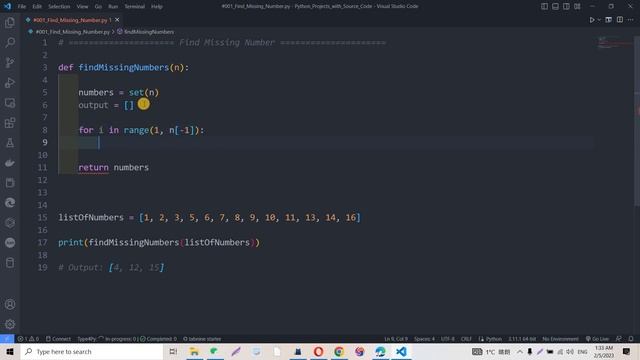 Find Missing Number Using Python смотреть онлайн