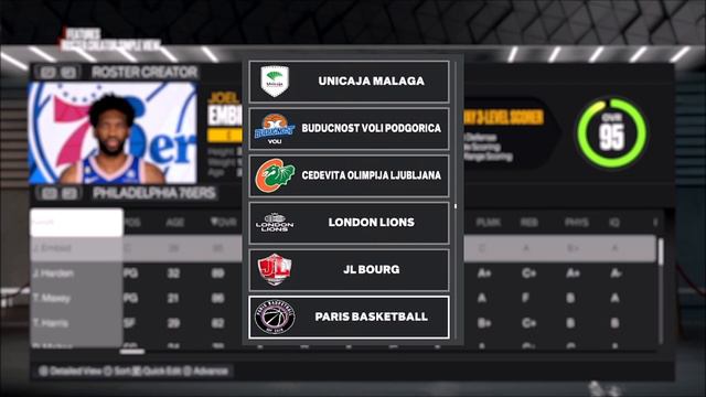PCBASKET 2K23: NBA EUROLEAGUE  FIBA ROSTER  TEAM LIST 