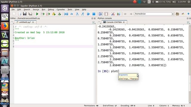 A tour of Spyder, Python as a Calculator, and some basic plotting смотреть онлайн