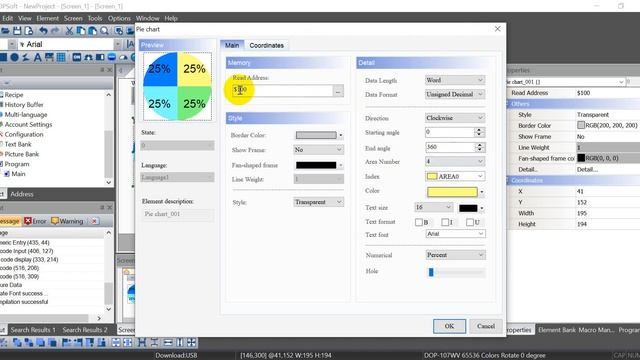 Delta HMI DOP100 Pie Chart and Barcode/QR code function смотреть онлайн