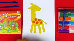 ЛЕПИМ просто из пластилина ЖИРАФ - поделка в садик