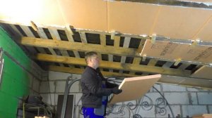 утепление? ПЕНОПЛЕКСом? потолка односкатной крыши в мастерской.