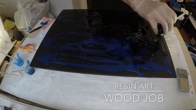 Рисуем картину эпоксидной смолой по технике RESIN ART (WoodJob) смотреть онлайн