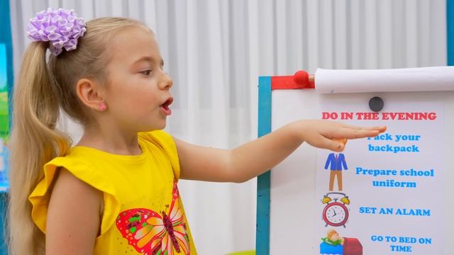 Anabella helps Bogdan be organized for school смотреть онлайн