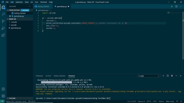 How To Make QR Code For Website link in 2 minutes [with python code] смотреть онлайн