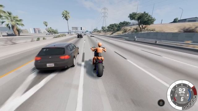 NEW Motorcycle VS Bicycle Jump on a MEGA RAMP in BeamNG Drive Mods! смотреть онлайн