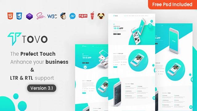Tovo - HTML App Landing Page | Themeforest Website Templates and Themes смотреть онлайн