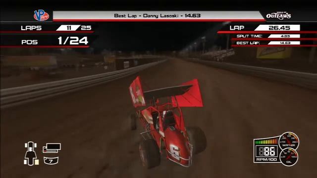 World of Outlaws Sprint Cars 2010 Williams Grove Feature Race смотреть онлайн