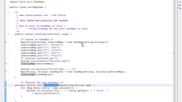 JAVA HOW TO SORT HASHMAP EXAMPLE DEMO смотреть онлайн