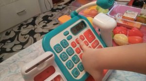 Касса elc. Игрушечная касса. Детская касса. Игра в магазин. Игрушечные продукты. Игрушечный магазин