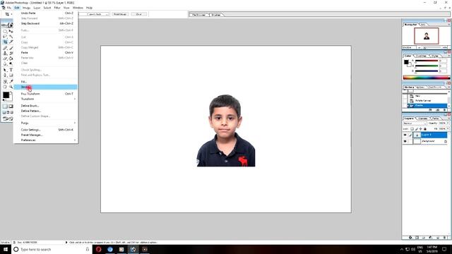 How to Create Passport Size Photo in Photoshop 7 0 in just 2 minutes - Photoshop Tutorial смотреть онлайн