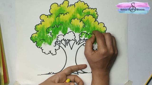 How to draw and color tree! Realistic Tree Drawing! Very easy method to Draw and Color a tree смотреть онлайн