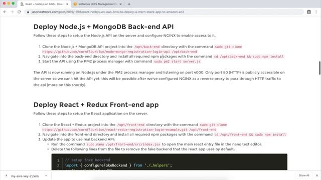 React + Node.js on AWS - How to Deploy a MERN Stack App to Amazon EC2 смотреть онлайн