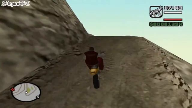 Играем в GTA: San Andreas (Вершина Горы Чиллиад) смотреть онлайн