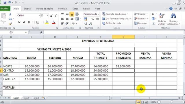 Clase 12 Microsoft Excel 2010 - Funciones básicas de Excel смотреть онлайн